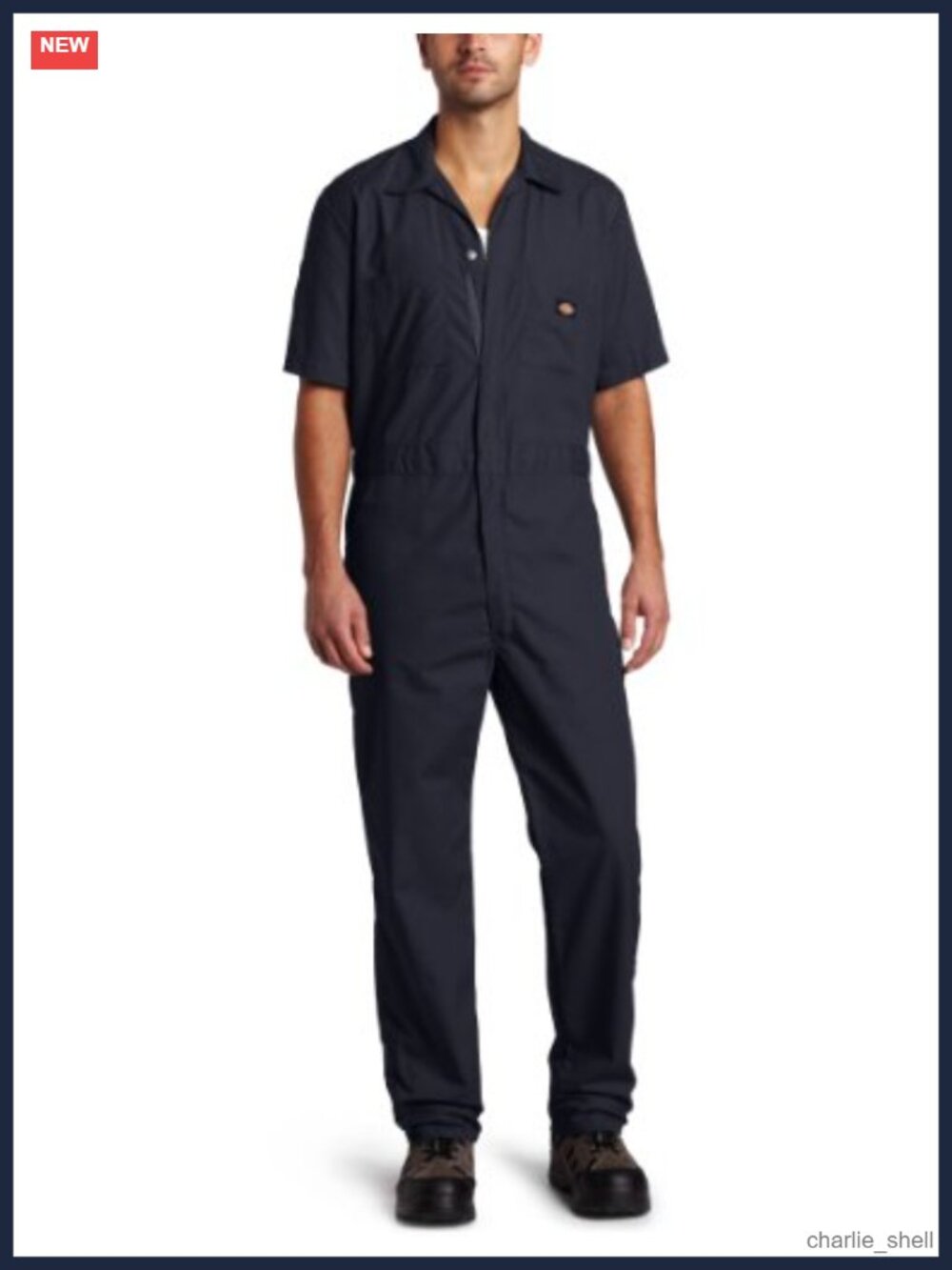 Men's Short Sleeve Zipper Front Work Coverall Jumpsuit Mechanic Industrial